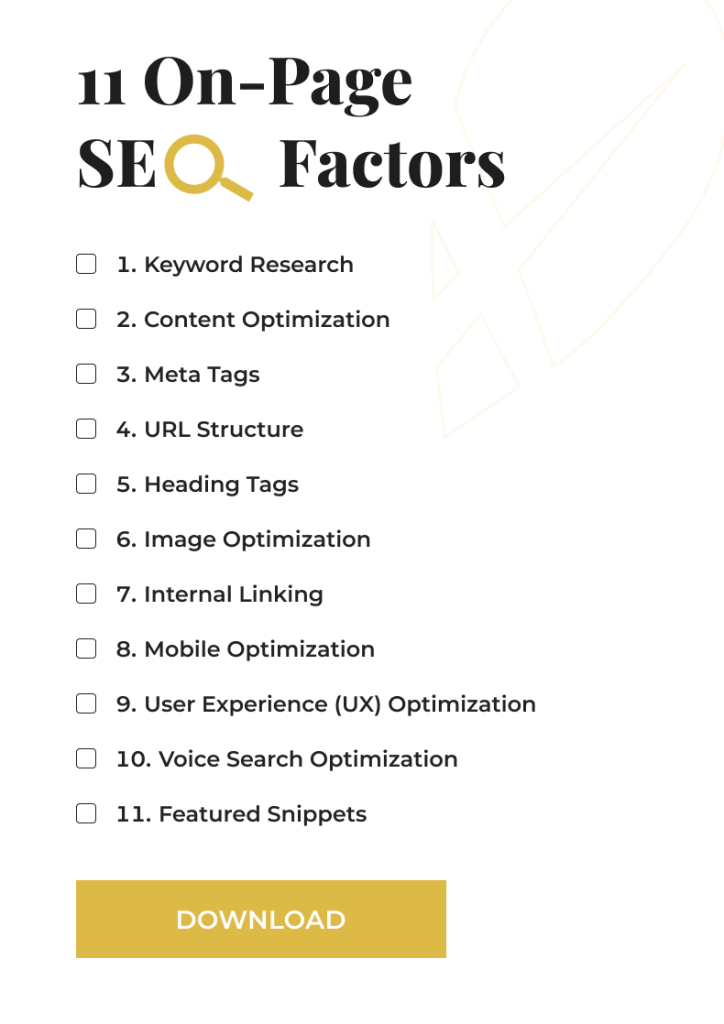 On-page SEO checklist for download